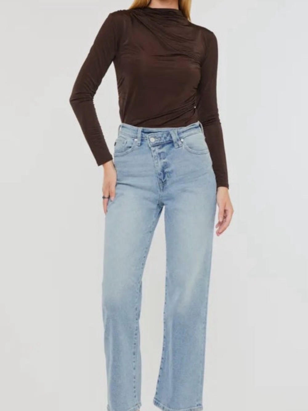 KanCan Bethany High Rise 90's Criss Cross Straight